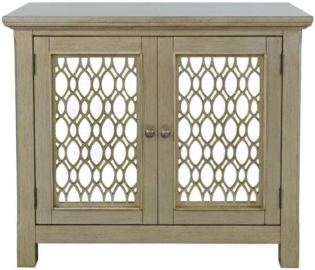 Jofran Inc. Isabella Champagne 38" Mirrored Accent Cabinet-3