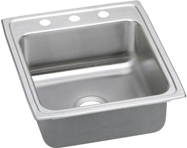 Elkay Lustertone® Classic Lustrous Satin Stainless Steel 1-Hole Single Bowl Drop-in ADA Sink with Quick-clip-0