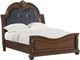 Elements International Cadenza Black/Brown Queen Upholstered Panel Bed-0
