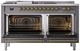 Ilve® Nostalgie II Series 60" Graphite Matte Pro Style Dual Fuel Range-3