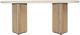 Dovetail Furniture Oja Cream Console Table with Natural Wash Base-1
