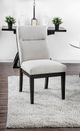 Furniture of America® Jasmin 5-Piece Beige/Black Round Dining Table Set-3