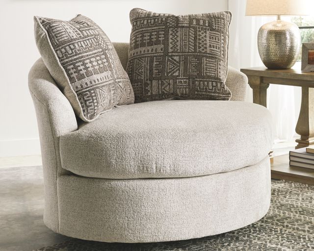 Signature Design by Ashley® Soletren Beige Swivel Accent Chair-3
