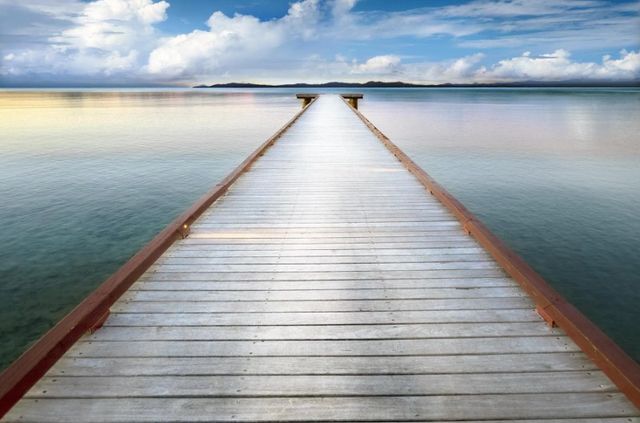 Classy Art Long View Pier by Danita Delimont Wall Art-0