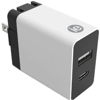 iEssentials 3.4 Amp Dual Port Wall Charger with USB and USB-C-0