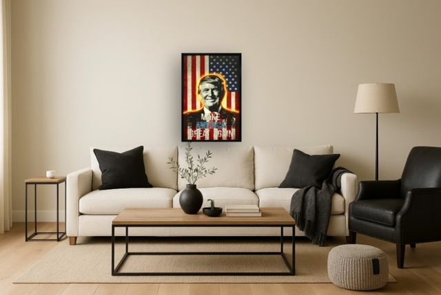 Classy Living Luminous Neon Patriotic Statement Wall Art-1