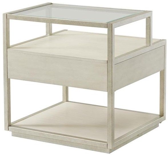 Riverside Furniture Maisie Champagne Rectangular Side Table-3