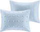 Olliix by Urban Habitat Blue Full/Queen Brooklyn Cotton Jacquard Comforter Set-3