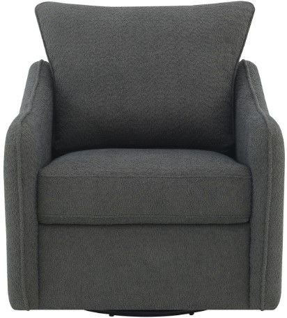 Coaster® Madia Boucle Charcoal Grey Upholstered Swivel Glider Chair-1
