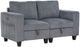 Homelegance® Walterboro Dark Gray 64" Loveseat with Storage and Charging Ports-0
