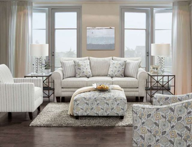 Fusion Furniture Vandy Heather Gray Sofa-1