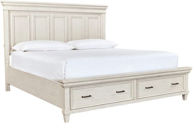 aspenhome® Caraway Aged Ivory Queen Panel Storage Bed-0