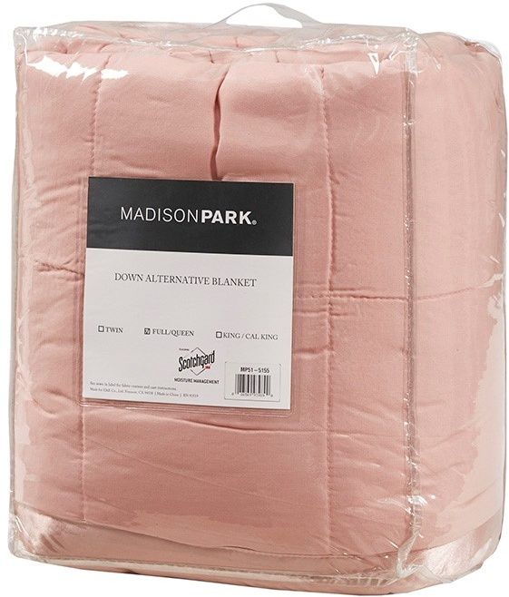 Olliix by Madison Park Blush All Season Hypoallergenic Microfiber Down Alternative King Windom Blanket-2