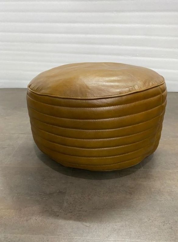 Nest Home Collections Kabir Brown Pouf-1