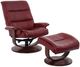 Parker House® Knight 2-Piece Rouge Manual Reclining Swivel Chair and Ottoman Set-0