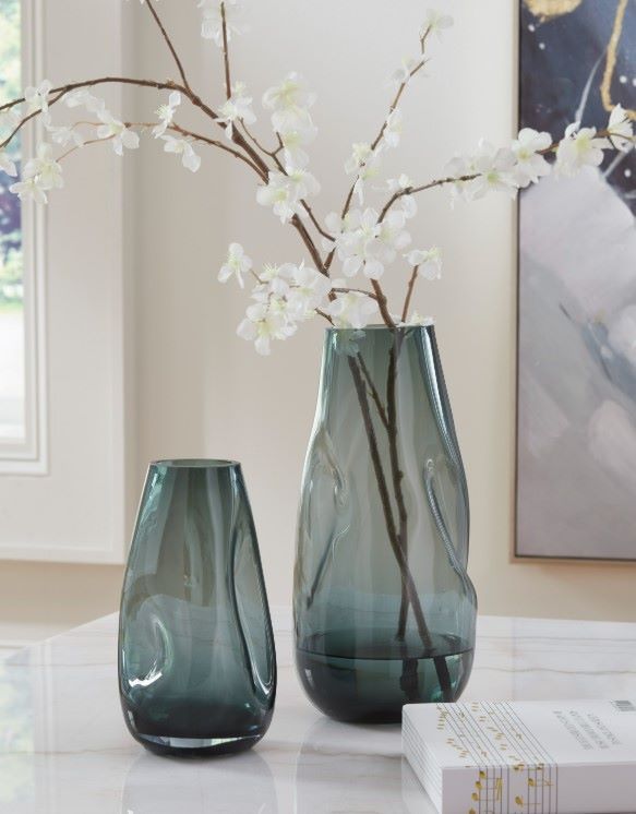Signature Design by Ashley® Beamund 2-Piece Teal Blue Vase Set-3