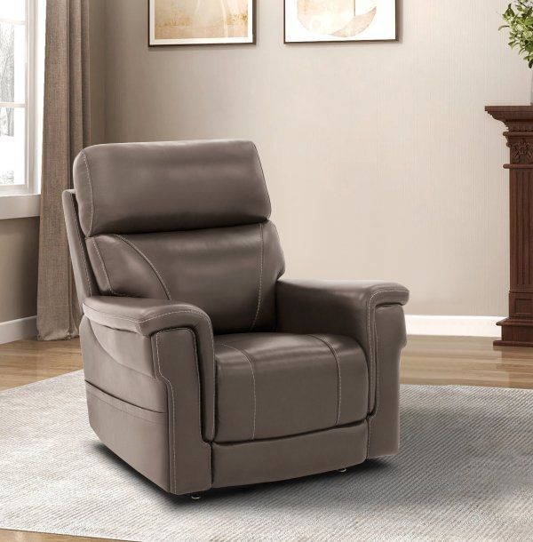 BarcaLounger® Moorpark Sorrento Mocha Leather Power Lift Recliner-2