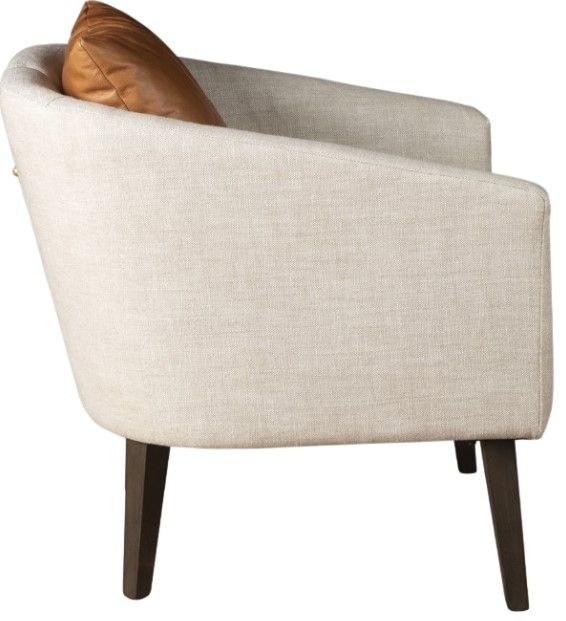 Home Trends & Design Jessie Beige/Dark Brown Accent Chair-2