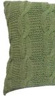 A & B Home Green 18"x18" Cable Knit Throw Pillow-1