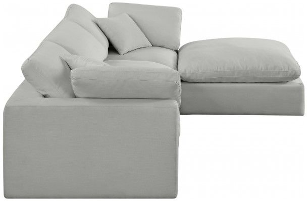 Meridian Furniture Comfy 2-Piece Gray 119" Sectional -1