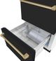 ZLINE Autograph Edition 24 in. Touchstone 168 Can Outdoor-Rated Dual Refrigerator Drawer with Black Matte Doors and Champagne Bronze Handles-5