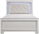 Homelegance® Allura White Queen Upholstered Panel Bed with LED Lighting-2