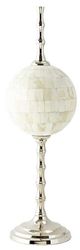 A & B Home Randolph 3-Piece Chrome Bone Finials Set-2