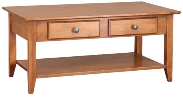Archbold Furniture Customizable Shaker Coffee Table with Shelf-0