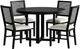 Elements International Bahama 5-Piece Black/White Dining Set-0