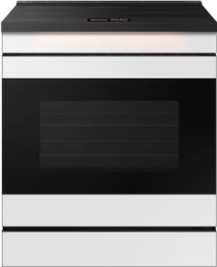 Samsung Bespoke 30" White Glass Slide In Induction Range