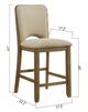 Crown Mark Cockrell Beige/Brown Counter Dining Height Chair-2