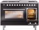 Ilve® Professional Plus II 48" Glossy Black Pro Style Dual Fuel Range-3