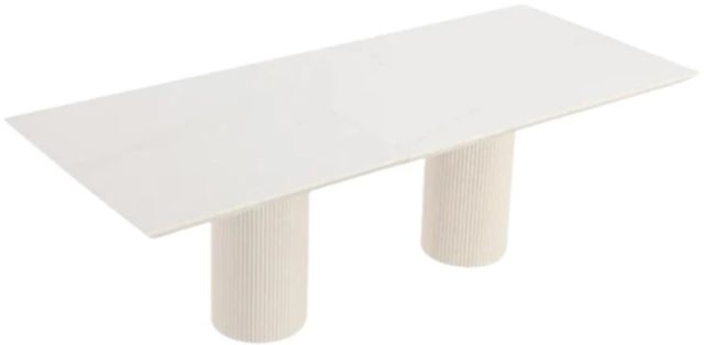 Modus Furniture Crossroads 2.0 Cannon Ivory Double Pedestal Extension Dining Table-0