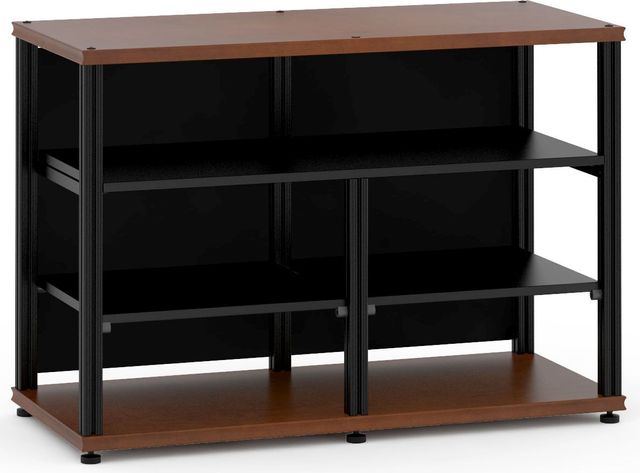 Salamander Designs® Synergy Open Center Twin 30 AV Cabinet-Dark Cherry/Black