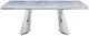 ACME Furniture Destry Gray Dining Table with Mirrored Silver Base-2