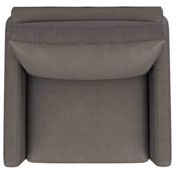La-Z-Boy® Wilmette Greystone Leather Chair and a Half-4
