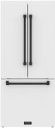 Thor Kitchen Gordon Ramsay Series 30" White French Door Counter Depth Refrigerator with Black Hardware-0