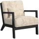 Elements International Marina Brushed Espresso/Langley Cream Accent Chair-0