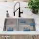 Elkay Crosstown® Polished Satin 31-1/2" x 18-1/2" x 9" 40/60 Double Bowl Undermount Sink-3