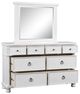 Signature Design by Ashley® Rowlenstown Antique White Dresser and Mirror-2