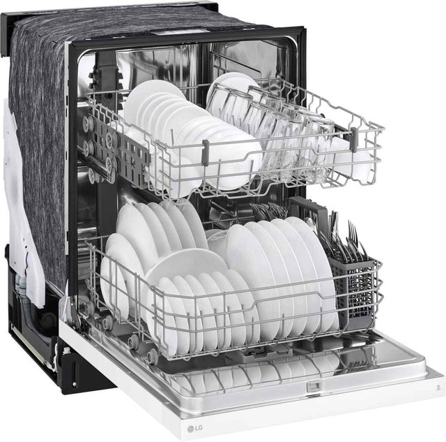 LG 24" White Front Control Built-In Dishwasher-3
