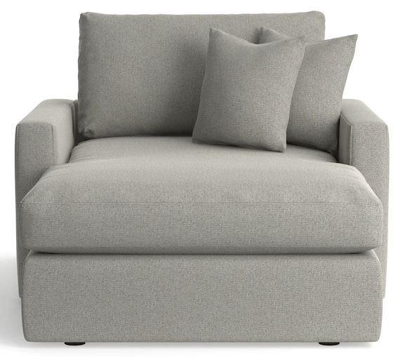 Bassett® Furniture Allure Smoke Two Arm Chaise-0