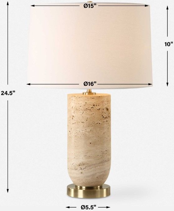 Uttermost® Aubrey Antique Brass Table Lamp-2