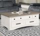 Parker House® Americana Modern Weathered Natural Cocktail Table with Lift-Top and Cotton Base-2