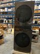 LG 4.5 Cu. Ft. Washer, 7.4 Cu. Ft. Gas Dryer Black Steel Front Load Stack Laundry-0