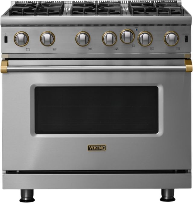 Viking® 5 Series 36" Stainless Steel Liquid Propane Pro Style Gas Range-0