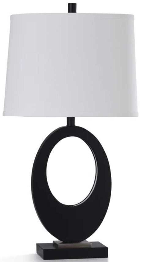 Stylecraft Fabian Black/White Table Lamp-0