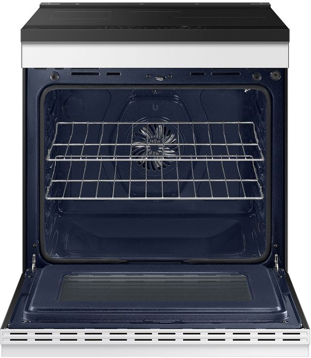 Samsung Bespoke 30" White Glass Slide-In Induction Range-2