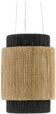 Currey & Company Viewforth Natural/Satin Black Chandelier-3