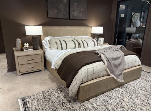 Legacy Classic Flow Sandstone King Sleigh Bed with Two-Side Storage Rail-1